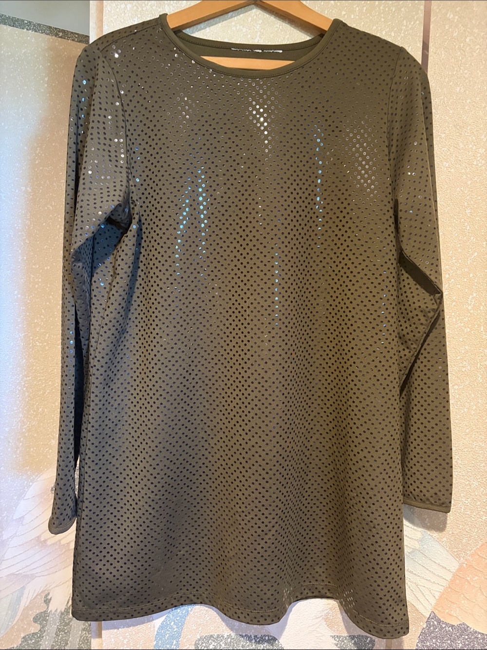 Women’s Sparkling Tunic in Dark Khaki Green